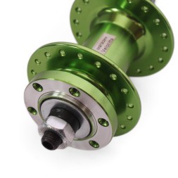 Велосипедная втулка Wang Zheng WZ-A208RQ green, задняя, ось 3/8&amp;quot;х135x145 мм, алюминиевая, под диск 6 болтов, под трещотку, на эксцентрике, 36H, б/уп.