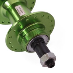 Велосипедная втулка Wang Zheng WZ-A208RQ green, задняя, ось 3/8&amp;quot;х135x145 мм, алюминиевая, под диск 6 болтов, под трещотку, на эксцентрике, 36H, б/уп.