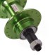Велосипедная втулка Wang Zheng WZ-A208RQ green, задняя, ось 3/8&amp;quot;х135x145 мм, алюминиевая, под диск 6 болтов, под трещотку, на эксцентрике, 36H, б/уп.
