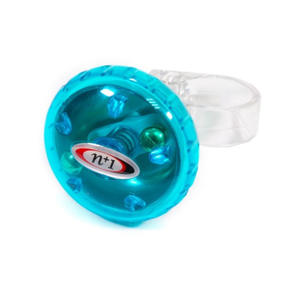 Звонок Nuvo n+1-B898BP, механический, диаметр 36 мм, латунь/пластик, прозрачный/синий