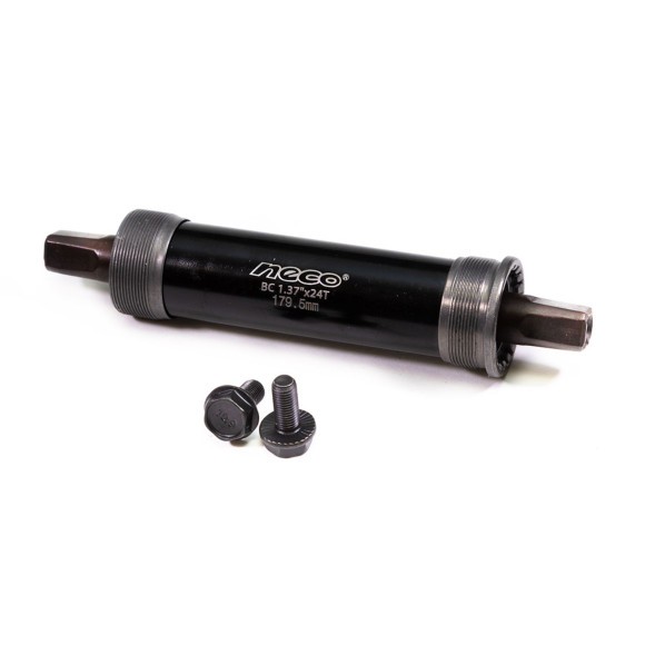 Каретка-картридж Neco, для Fat Bike, 179.5мм х1.37&amp;quot;х24, стальная, под стакан 120 мм, квадратный вал, торг. уп.