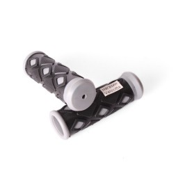 Ручки на велосипедный руль HL-G48 &amp;quot;Ромбик&amp;quot;, резиновые, 90 мм, серый