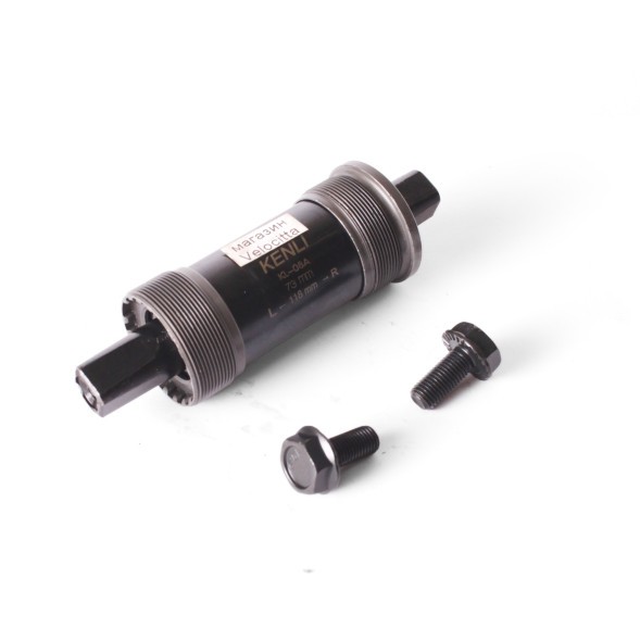 Каретка велосипедная Kenli KL-08A, 73/118 мм, ось под квадрат, резьба 1.37&amp;quot;, сталь