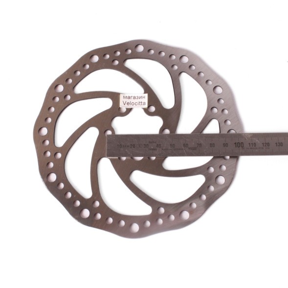 Ротор велосипедный Shunfeng SF-DB23, 160 мм, под 6 болтов, PCD 44 мм, сталь, серебристый