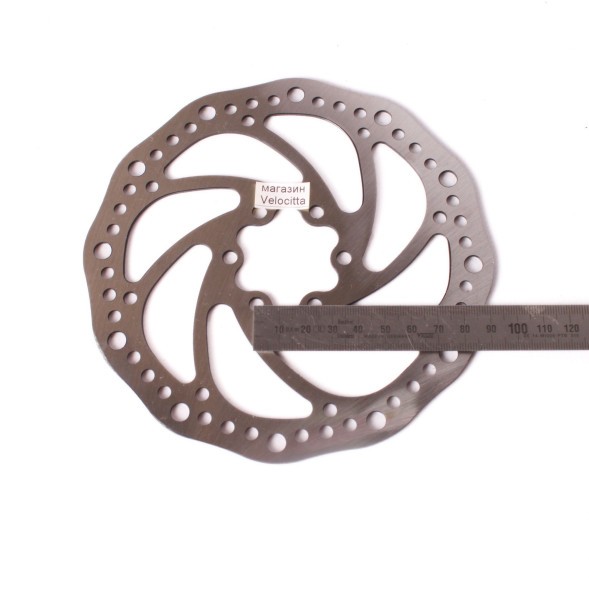 Ротор велосипедный Shunfeng SF-DB23, 160 мм, под 6 болтов, PCD 44 мм, сталь, серебристый