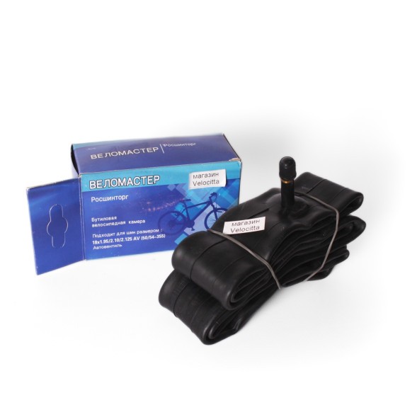 Камера велосипедная Веломастер 18&amp;quot;x1.95-2.125 (50/54-355), под покрышку, AV 33 мм, завод SEYOUN, инд.упак.