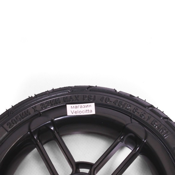 Надувное колесо Frenzy Pneumatic Wheel, для самоката, Abec 7, 205 мм, 88A, красный