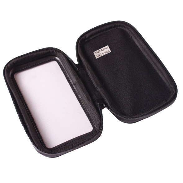 Держатель-чехол водонепроницаемый 140х75 мм, с креплением на руль, 5 дюймов, черный