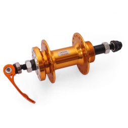 Втулка задняя Wang Zheng WZ-A208RQ golden, ось 3/8&amp;quot;х135x145 мм, алюминиевая, под диск 6 болтов, под трещотку, на эксцентрике, 36H, box