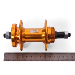 Втулка задняя Wang Zheng WZ-A208RQ golden, ось 3/8&amp;quot;х135x145 мм, алюминиевая, под диск 6 болтов, под трещотку, на эксцентрике, 36H, box