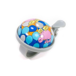 Велозвонок Nuvo NH-B409AP-P06P "Pigs", механический, ударный, диаметр 40 мм, алюминий/пластик, синий