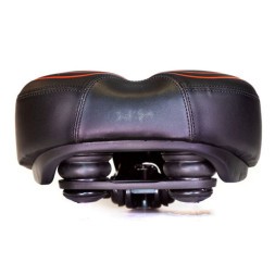 Велоседло Hongfei HF-AZ-6641-0-BKR, 265x195 мм, Comfort, эластомерное, черно-красное