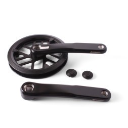 Система шатунов велосипедная Prowheel A10BPP(13), 36T, 165 мм, под квадрат, алюминиевый, защита с двух сторон