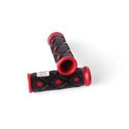 Грипсы велосипедные HL-G48 &amp;quot;Ромбик&amp;quot;, 90 мм, резиновые, красный