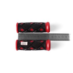 Грипсы велосипедные HL-G48 &amp;quot;Ромбик&amp;quot;, 90 мм, резиновые, красный
