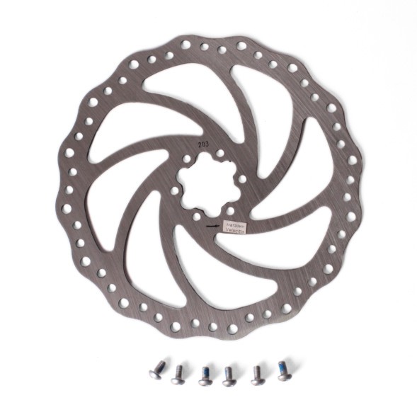Диск тормозной велосипедный New Vision YRT-01 203 мм, под 6 болтов