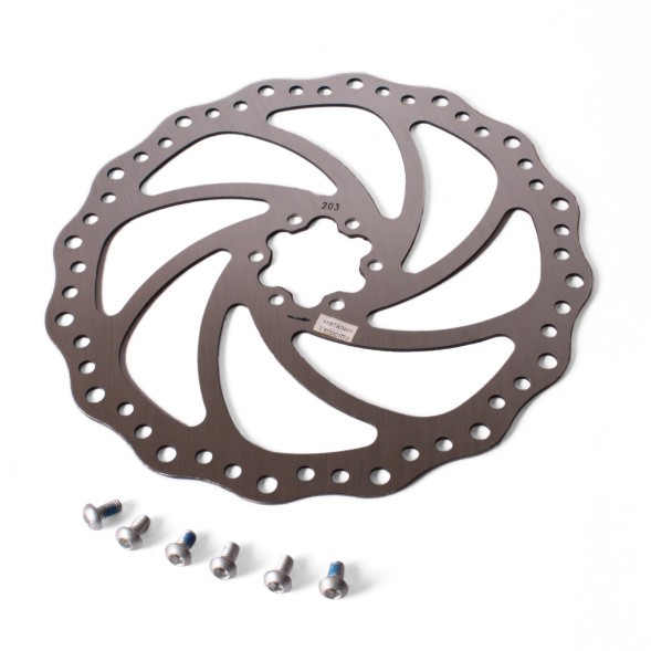 Диск тормозной велосипедный New Vision YRT-01 203 мм, под 6 болтов