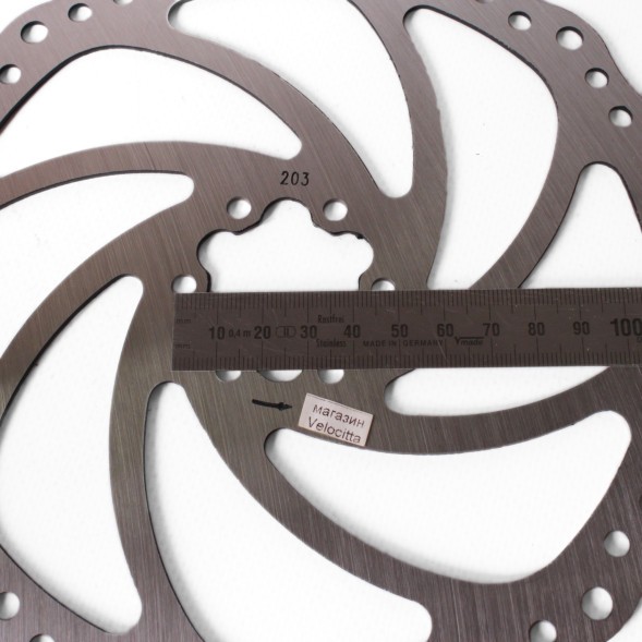 Диск тормозной велосипедный New Vision YRT-01 203 мм, под 6 болтов