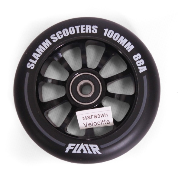 Колесо запасное Slamm Scooters Flair 2.0, фрезер., 100 мм, 88A, черный