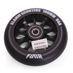 Колесо запасное Slamm Scooters Flair 2.0, фрезер., 100 мм, 88A, черный
