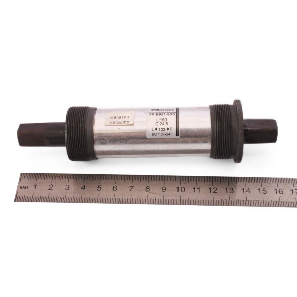 Каретка велосипедная Feimin FP-B921-SS, FAT, 1.37&amp;quot;х24, 160 мм, SQR, корпус алюминиевый, пром.подшипниками