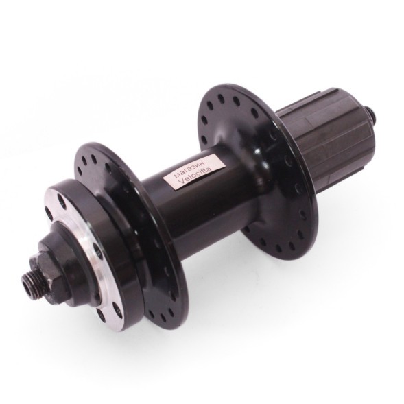 Втулка задняя Wang Zheng WZ-A208RBQ black, ось 3/8&amp;quot;х135x145 мм, алюминиевая, под диск 6 болтов, под трещотку, с эксцентриком, 36H, промподшипники, б/уп.