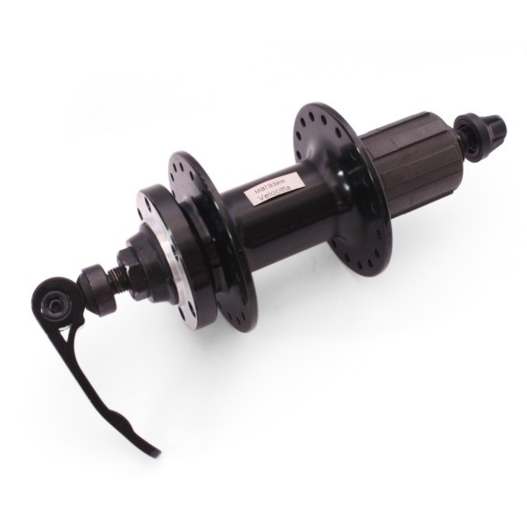 Втулка задняя Wang Zheng WZ-A208RBQ black, ось 3/8&amp;quot;х135x145 мм, алюминиевая, под диск 6 болтов, под трещотку, с эксцентриком, 36H, промподшипники, б/уп.