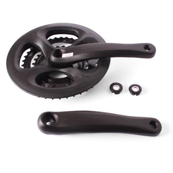 Система шатунов велосипедная AL07-S2848FG, 26&amp;quot; D-EDх3, алюминий/сталь, 28/38/48 зуб, 170 мм, SQR, с защитой, черный, под карбон