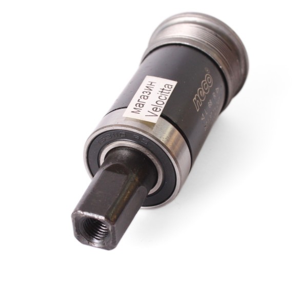 Каретка-картридж велосипедная Neco В-910, ось 110.5мм, резьба 1.37&amp;quot;х24Т, корпус 68 мм, стальные чаши