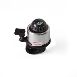 Звонок велосипедный Joy Kie FL-901, с компасом, AL/пл, d=40 мм, серебристый