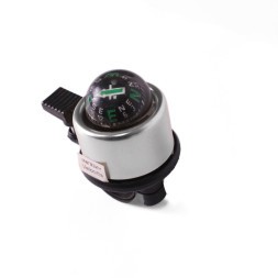 Звонок велосипедный Joy Kie FL-901, с компасом, AL/пл, d=40 мм, серебристый