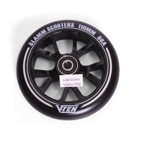 Колесо для самоката Slamm Scooters V-Ten II, алюминий, Abec 9, 110 мм, черный