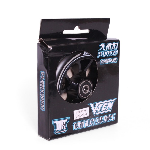 Колесо для самоката Slamm Scooters V-Ten II, алюминий, Abec 9, 110 мм, черный