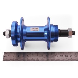 Веловтулка задняя Wang Zheng WZ-A208RQ blue, ось 3/8&amp;quot;х135x145 мм, алюминиевая, под диск 6 болтов, под трещотку, с эксцентриком, 36H, б/уп.