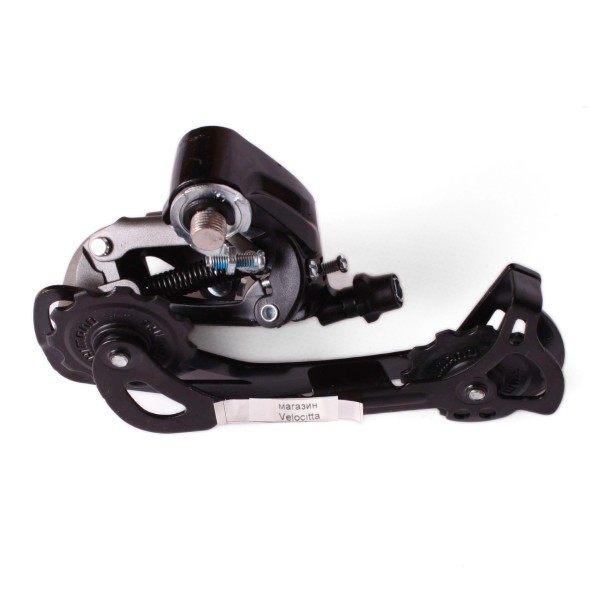 Переключатель велосипедный, логотип Shimano Altus М370, задний, 9 ск., крепление на петух, 11/11 зуб., лампка длинная, серый