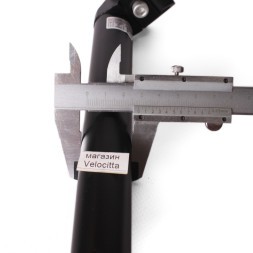 Штырь подседельный для велосипеда Kaiwei KWY-6, Ø28.6x350 мм, алюминиевый, с замком, черный матовый