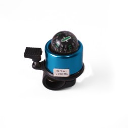 Звонок велосипедный Joy Kie FL-901, с компасом, алюминий\пластик, синий