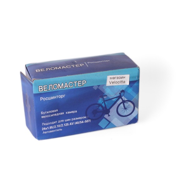 Велокамера Веломастер 24&amp;quot;x1.95/2.10/2.125 (40/54-507) AV, завод SEYOUN, A/V 33 мм, картонная коробка