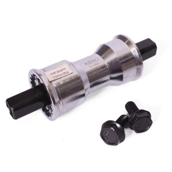 Каретка велосипедная Kenli KL-08ES, 68 мм, 122.5 мм, SQR, с пром. подшипниками, стальные чаши, ремонтная