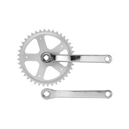 Комплект шатунов (система) Golden Swallow GS-S112B, 140 мм, 32Т, под квадрат, 9/16", сталь, серебристый