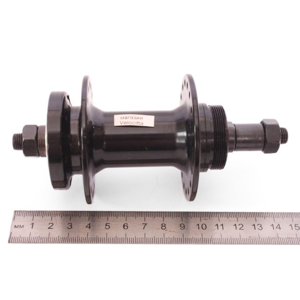 Втулка задняя Wang Zheng WZ-A208RQ black, ось 3/8&amp;quot;х135x145 мм, ALU, под диск 6 болтов, под трещотку, на эксцентрике, 36 отверстий, Box