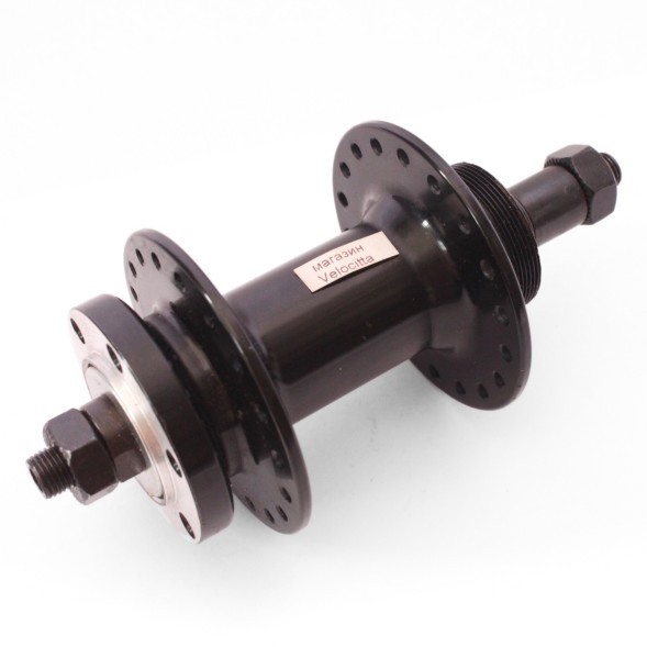 Втулка задняя Wang Zheng WZ-A208RQ black, ось 3/8&amp;quot;х135x145 мм, ALU, под диск 6 болтов, под трещотку, на эксцентрике, 36 отверстий, Box