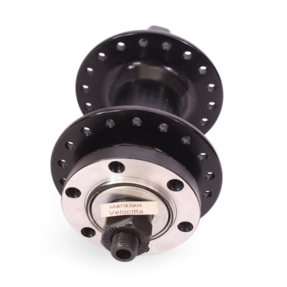 Втулка задняя Wang Zheng WZ-A208RQ black, ось 3/8&amp;quot;х135x145 мм, ALU, под диск 6 болтов, под трещотку, на эксцентрике, 36 отверстий, Box