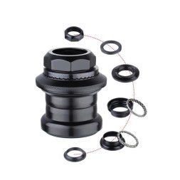 Рулевой велонабор Mixieer QLP-4E4(BK), 1&amp;quot;, резьбовая, EC 34/25.4-24T EC 34/27, подшипники 5/32&amp;quot;x16- 2 шт, высота 35.5 мм, box