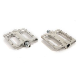 Педали велосипедные Hogger PDHG882SSBGR, Platform, 110x105 мм, резьба 9/16&amp;quot;, ALU, сменные шипы, с промподшипником, Grey