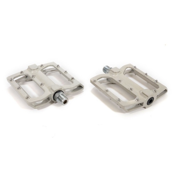 Педали велосипедные Hogger PDHG882SSBGR, Platform, 110x105 мм, резьба 9/16&amp;quot;, ALU, сменные шипы, с промподшипником, Grey