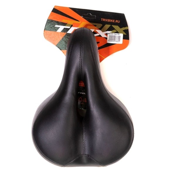 Велоседло Hongfei HF-AZ-5550-0-BK, 270x200 мм, комфорт, эластомерное, с эффектом памяти, с вентиляцией, б/уп.