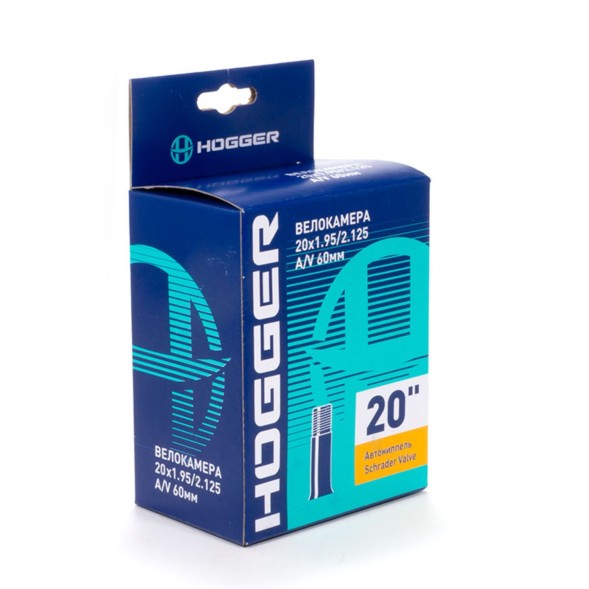 Камера велосипедная Hogger TBHG 20&amp;quot;x 1.95/2.125 AV-60 мм, черная