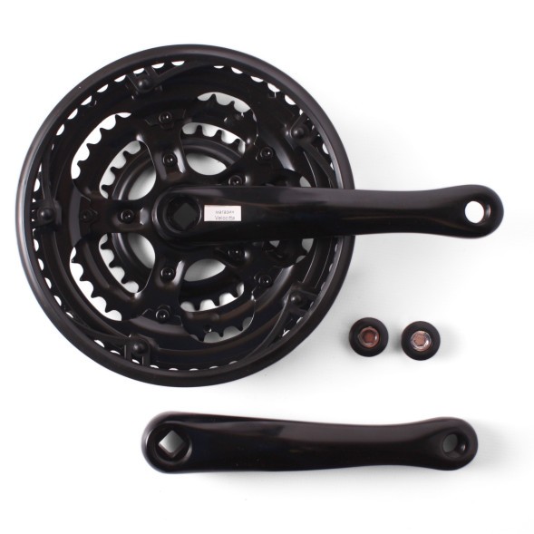 Система велосипедная 26&amp;quot; D-EDх3, алюминий/сталь, 28/38/48T, 170 мм, под квадрат, с защитой, черный