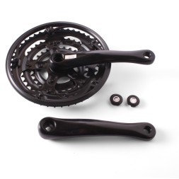 Система велосипедная 26&amp;quot; D-EDх3, алюминий/сталь, 28/38/48T, 170 мм, под квадрат, с защитой, черный